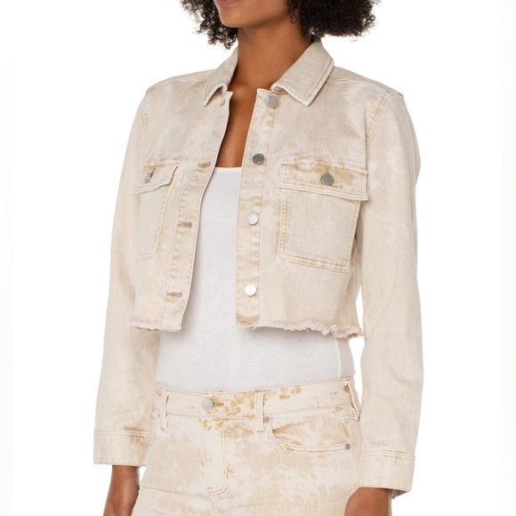 Liverpool Los Angeles Cropped Jean Jacket - Picture 3 of 7